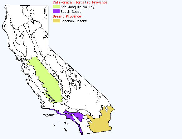 Bioregional/county map of California 